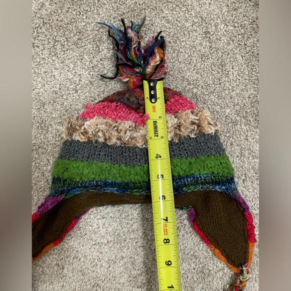 Funky Vintage Hippie Mudd Hat Handmade Crochet Scarf Set Unique Artsy - Adult - Picture 7 of 10